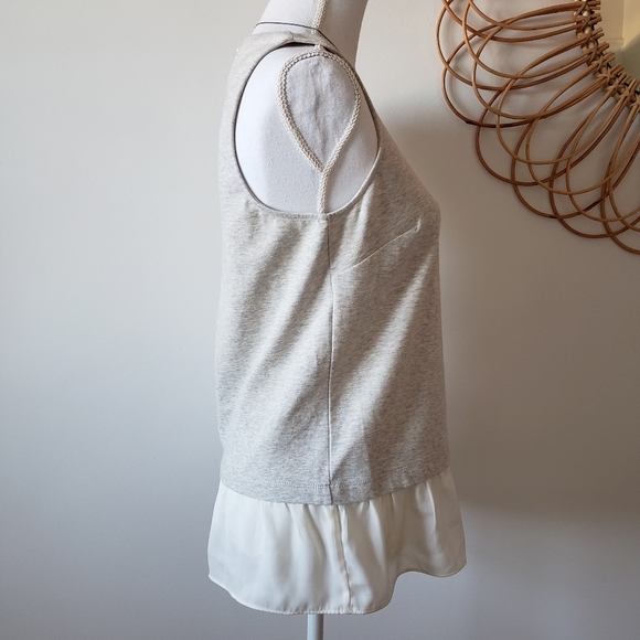J. Crew Grey Sleeveless Blouse | Ruffle Hem | XS - Picture 4 of 10